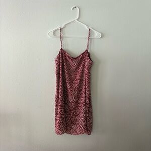 Reformation Red and White Patterned Dress